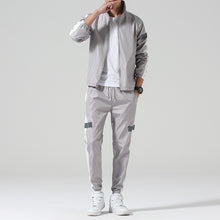 Load image into Gallery viewer, Men's Set Fashion Sports Men Sweatsuit Hip Hop Fitness Clothing Two Pieces Sweatshirt Sweatpant Male Tracksuit Black White Grey