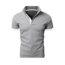 Load image into Gallery viewer, Summer short Sleeve Polo Shirt men Turn-over Collar fashion casual Slim Breathable Solid Color Business polos TJWLKJ