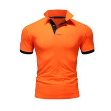 Load image into Gallery viewer, Summer short Sleeve Polo Shirt men Turn-over Collar fashion casual Slim Breathable Solid Color Business polos TJWLKJ