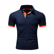 Load image into Gallery viewer, Summer short Sleeve Polo Shirt men Turn-over Collar fashion casual Slim Breathable Solid Color Business polos TJWLKJ