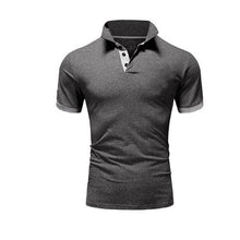 Load image into Gallery viewer, Summer short Sleeve Polo Shirt men Turn-over Collar fashion casual Slim Breathable Solid Color Business polos TJWLKJ