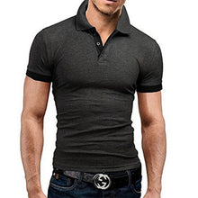 Load image into Gallery viewer, Summer short Sleeve Polo Shirt men Turn-over Collar fashion casual Slim Breathable Solid Color Business polos TJWLKJ