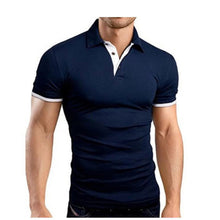Load image into Gallery viewer, Summer short Sleeve Polo Shirt men Turn-over Collar fashion casual Slim Breathable Solid Color Business polos TJWLKJ