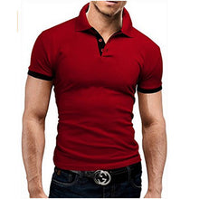 Load image into Gallery viewer, Summer short Sleeve Polo Shirt men Turn-over Collar fashion casual Slim Breathable Solid Color Business polos TJWLKJ