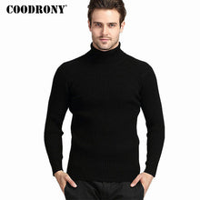 Cargar imagen en el visor de la galería, COODRONY-suéter de cachemira grueso y cálido para hombre, suéteres de cuello alto para hombre, Jersey ajustado, prendas de punto de lana clásicas para hombre