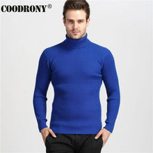 Cargar imagen en el visor de la galería, COODRONY-suéter de cachemira grueso y cálido para hombre, suéteres de cuello alto para hombre, Jersey ajustado, prendas de punto de lana clásicas para hombre