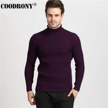 Cargar imagen en el visor de la galería, COODRONY-suéter de cachemira grueso y cálido para hombre, suéteres de cuello alto para hombre, Jersey ajustado, prendas de punto de lana clásicas para hombre