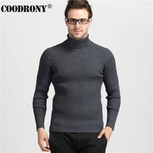 Cargar imagen en el visor de la galería, COODRONY-suéter de cachemira grueso y cálido para hombre, suéteres de cuello alto para hombre, Jersey ajustado, prendas de punto de lana clásicas para hombre