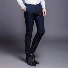 Cargar imagen en el visor de la galería, Moda Nuevos pantalones de algodón de alta calidad para hombres Pantalones rectos largos de primavera y verano para hombre Pantalones casuales de negocios clásicos de cuerpo entero Mediados