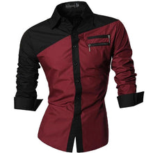 Cargar imagen en el visor de la galería, Jeansian primavera otoño características camisas hombres Casual Jeans camisa nueva llegada manga larga Casual Slim Fit camisas masculinas Z034