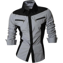 Cargar imagen en el visor de la galería, Jeansian primavera otoño características camisas hombres Casual Jeans camisa nueva llegada manga larga Casual Slim Fit camisas masculinas Z034