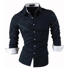 Cargar imagen en el visor de la galería, Jeansian primavera otoño características camisas hombres Casual Jeans camisa nueva llegada manga larga Casual Slim Fit camisas masculinas Z034