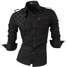 Cargar imagen en el visor de la galería, Jeansian primavera otoño características camisas hombres Casual Jeans camisa nueva llegada manga larga Casual Slim Fit camisas masculinas Z034
