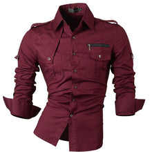 Cargar imagen en el visor de la galería, Jeansian primavera otoño características camisas hombres Casual Jeans camisa nueva llegada manga larga Casual Slim Fit camisas masculinas Z034