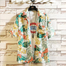 Load image into Gallery viewer, Print Brand Summer Hot Sell Men's Beach Shirt Fashion Short Sleeve Floral Loose Casual Shirts Plus Asian SIZE M-4XL 5XL Hawaiian