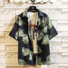 Load image into Gallery viewer, Print Brand Summer Hot Sell Men's Beach Shirt Fashion Short Sleeve Floral Loose Casual Shirts Plus Asian SIZE M-4XL 5XL Hawaiian