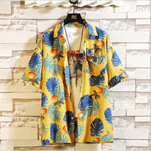 Load image into Gallery viewer, Print Brand Summer Hot Sell Men's Beach Shirt Fashion Short Sleeve Floral Loose Casual Shirts Plus Asian SIZE M-4XL 5XL Hawaiian