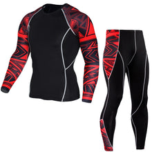 Load image into Gallery viewer, Men's Thermal Underwear Set Long Sleeve Fitness Tights Sportswear Compression Elastic Track and Field Running Wear Men's suit