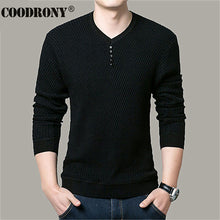 Load image into Gallery viewer, COODRONY Sweater Men Casual V-Neck Pullover Men Autumn Slim Fit Long Sleeve Shirt Mens Sweaters Knitted Cashmere Wool Pull Homme