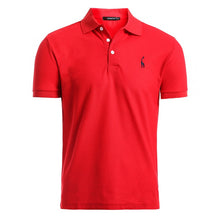 Cargar imagen en el visor de la galería, NEGIZBER, nuevo Polo para hombre, Polo informal de algodón con bordado de ciervo, Polo para hombre de manga corta, polo de alta cantidad para hombre
