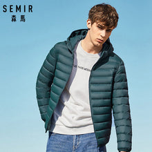Cargar imagen en el visor de la galería, Marca SEMIR, chaqueta de plumón para hombre, chaqueta informal de moda para invierno para hombre, cortavientos con capucha, abrigo de pato blanco, prendas de vestir para hombre, ropa