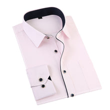 Cargar imagen en el visor de la galería, JeeToo, camisa blanca para hombre, novedad de 2019, camisa de vestir de corte Regular para hombre de negocios, camisa de boda informal de manga larga sólida para hombre, camisa de talla grande 3XL