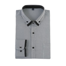 Cargar imagen en el visor de la galería, JeeToo, camisa blanca para hombre, novedad de 2019, camisa de vestir de corte Regular para hombre de negocios, camisa de boda informal de manga larga sólida para hombre, camisa de talla grande 3XL