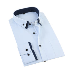 Cargar imagen en el visor de la galería, JeeToo, camisa blanca para hombre, novedad de 2019, camisa de vestir de corte Regular para hombre de negocios, camisa de boda informal de manga larga sólida para hombre, camisa de talla grande 3XL