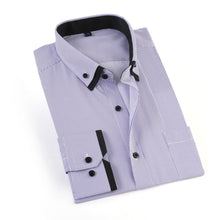 Cargar imagen en el visor de la galería, JeeToo, camisa blanca para hombre, novedad de 2019, camisa de vestir de corte Regular para hombre de negocios, camisa de boda informal de manga larga sólida para hombre, camisa de talla grande 3XL