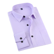 Cargar imagen en el visor de la galería, JeeToo, camisa blanca para hombre, novedad de 2019, camisa de vestir de corte Regular para hombre de negocios, camisa de boda informal de manga larga sólida para hombre, camisa de talla grande 3XL