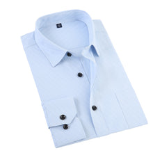 Cargar imagen en el visor de la galería, JeeToo, camisa blanca para hombre, novedad de 2019, camisa de vestir de corte Regular para hombre de negocios, camisa de boda informal de manga larga sólida para hombre, camisa de talla grande 3XL