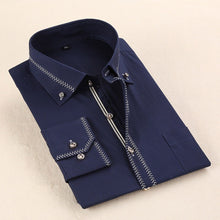Cargar imagen en el visor de la galería, JeeToo, camisa blanca para hombre, novedad de 2019, camisa de vestir de corte Regular para hombre de negocios, camisa de boda informal de manga larga sólida para hombre, camisa de talla grande 3XL
