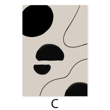 Load image into Gallery viewer, Modern Abstract Line Art Beige Black Minimalist Canvas Painting Poster Print Wall Pictures Living Room Interior Home Decoration