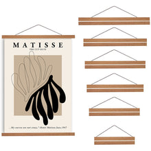 Load image into Gallery viewer, Magnetic DIY Wood Poster Frame Teak Pine Photo Hangers Hanging Kit for Pictures Canvas Prints Artwork Room Interior Home Decor