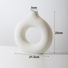 Load image into Gallery viewer, NIFLHEIM Donuts Flower Pot Nordic Circular Hollow Ceramic Vase Home Decoration Accessories Office Desktop Living Room Interior