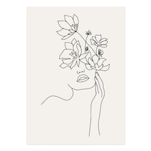 Load image into Gallery viewer, Modern Abstract Boho Beige White Line Wall Art Minimalist Canvas Paintings Posters Print Picture Living Room Home Interior Decor