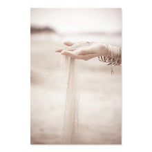 Load image into Gallery viewer, Modern Abstract Boho Beige White Line Wall Art Minimalist Canvas Paintings Posters Print Picture Living Room Home Interior Decor