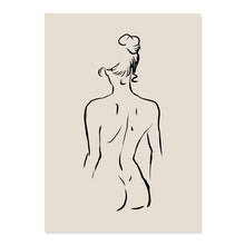 Load image into Gallery viewer, Abstract Matisse Body Line Art Leaf Boho Posters Black Beige Canvas Paintings Wall Print Picture Living Room Interior Home Decor