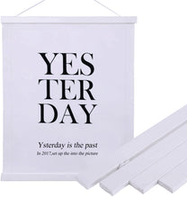 Load image into Gallery viewer, Magnetic DIY Wood Poster Frame Teak Pine Photo Hangers Hanging Kit for Pictures Canvas Prints Artwork Room Interior Home Decor