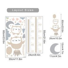 Load image into Gallery viewer, Cartoon Baby Height Measurement Lion Hippo Rainbow Wall Sticker Nursery Vinyl Wall Decals Kids Room Interior Home Decor Gifts