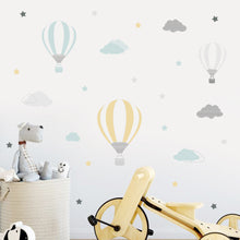 Load image into Gallery viewer, Cartoon Hot Air Balloon Clouds Nursery Wall Stickers Removable Children DIY Wall Decals Kids Bedroom Interior Home Decoration