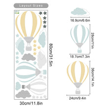 Load image into Gallery viewer, Cartoon Hot Air Balloon Clouds Nursery Wall Stickers Removable Children DIY Wall Decals Kids Bedroom Interior Home Decoration