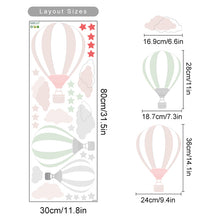 Load image into Gallery viewer, Cartoon Hot Air Balloon Clouds Nursery Wall Stickers Removable Children DIY Wall Decals Kids Bedroom Interior Home Decoration