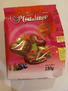 40. - Медено сърце шоколадово вкус горски плод 150г