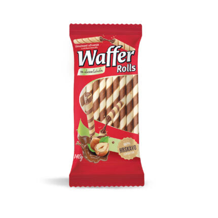11. - Waffer пурички 140г вкус лешник крем
