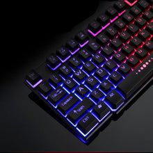 Load image into Gallery viewer, Colorful Rainbow LED Illuminated Backlight USB Wired Desktop Gaming Keyboard
