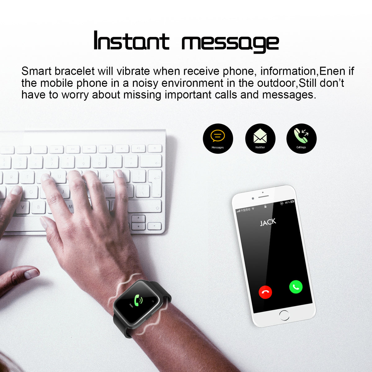 Reloj inteligente multifunción, pulsera de Fitness, Monitor de ritmo cardíaco, pulsera de Fitness para teléfono inteligente Android