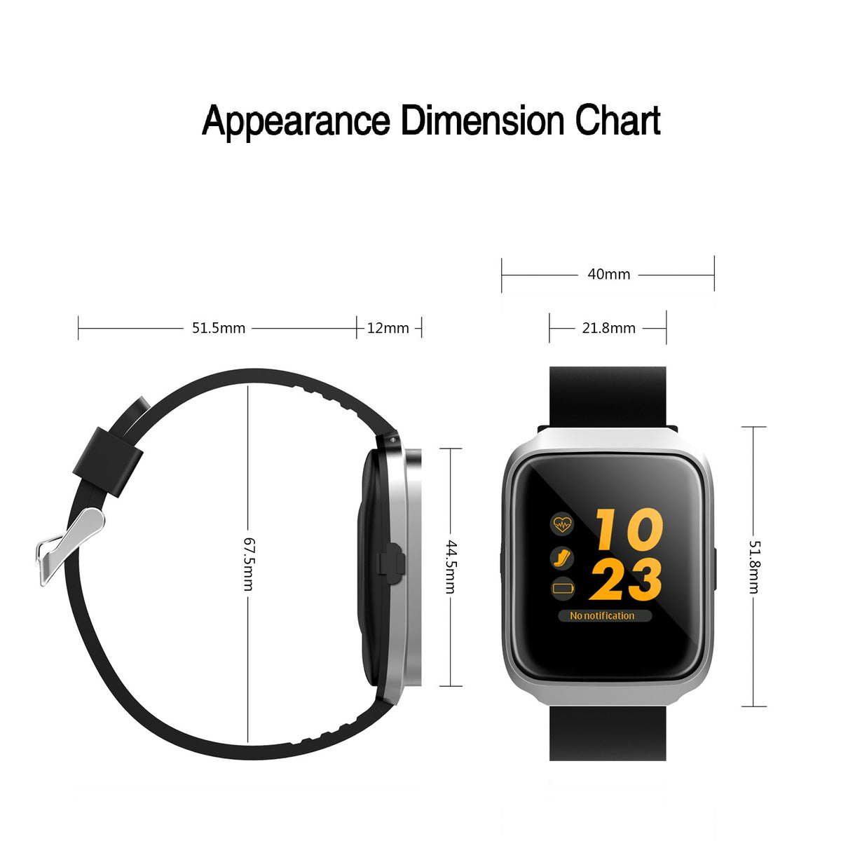 Reloj inteligente multifunción, pulsera de Fitness, Monitor de ritmo cardíaco, pulsera de Fitness para teléfono inteligente Android