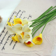 Cargar imagen en el visor de la galería, Ramo de novia de flor de lirio de Cala Artificial, decoración del hogar de boda de tacto Real, 1 ud.
