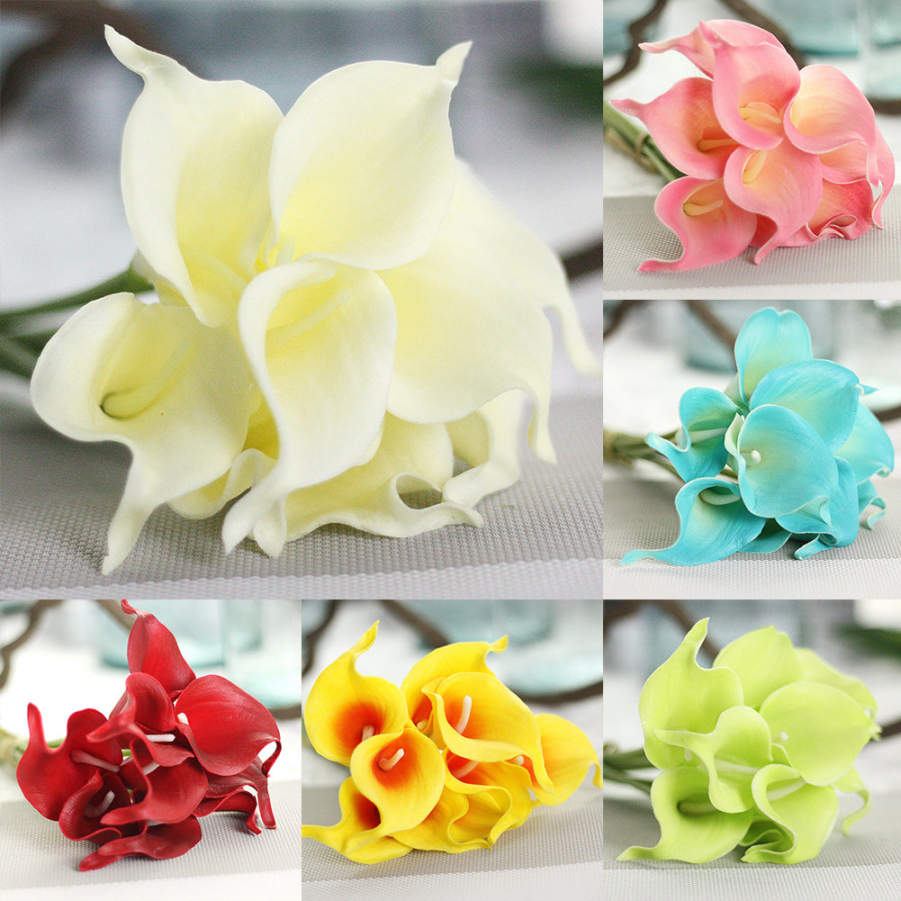 Ramo de novia de flor de lirio de Cala Artificial, decoración del hogar de boda de tacto Real, 1 ud.
